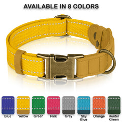 BUDKAS reflective stitching on collar enhances night visibility.