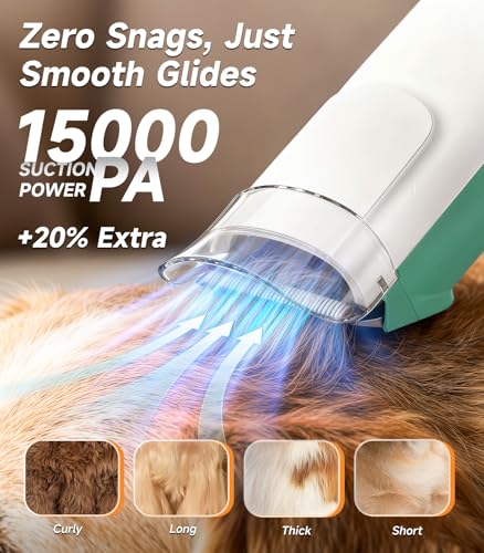 Buenkee dog grooming kit 2l-dustbin reduces interruptions with a large fur collection.