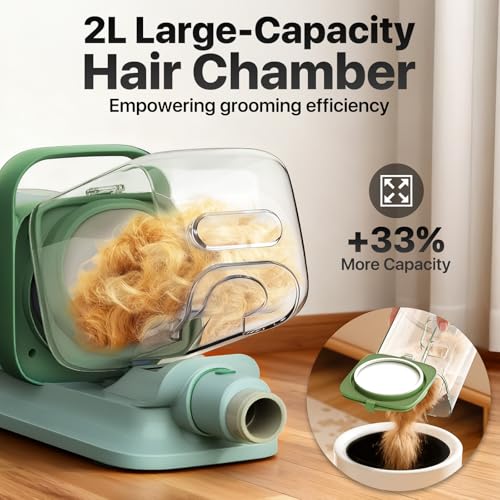 Buenkee dog grooming kit apartment-friendly design fits compact spaces.