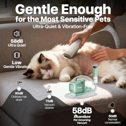 Buenkee dog grooming kit cleaning-attachments keeps tools tidy for quick maintenance.