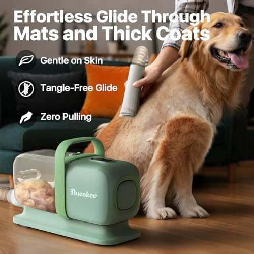 Buenkee dog grooming kit guard-combs enables versatile clip lengths for different styles.