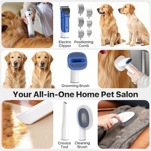 Buenkee dog grooming kit quiet motor reduces pet stress during grooming