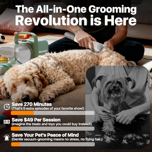 Buenkee dog grooming kit storage-bag keeps everything organized in a compact setup.