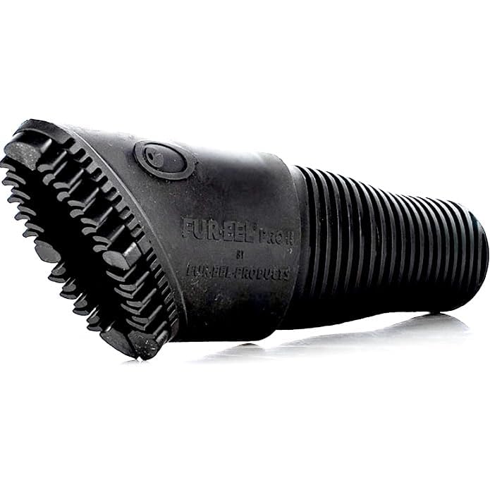 Buff Brite car seat hair remover demonstrates easy cleanup of dog and cat fur.