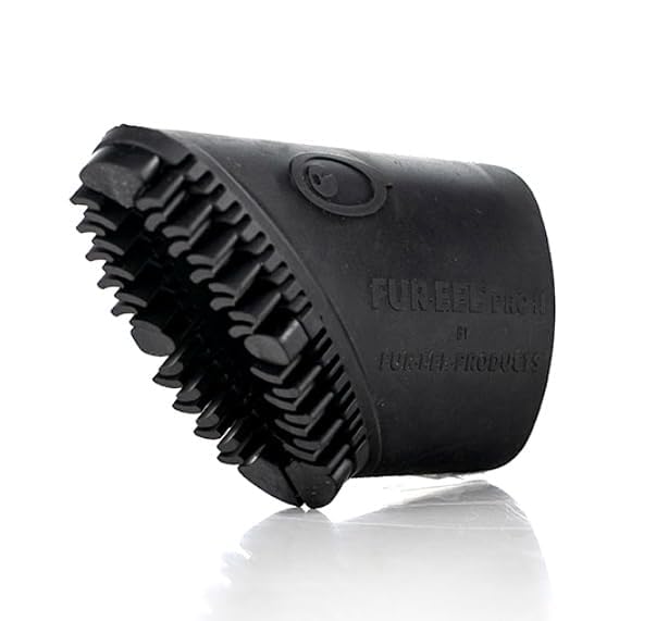 Buff Brite Fur-Eel Pro hair remover in use demonstrates fast grooming with vacuum suction.
