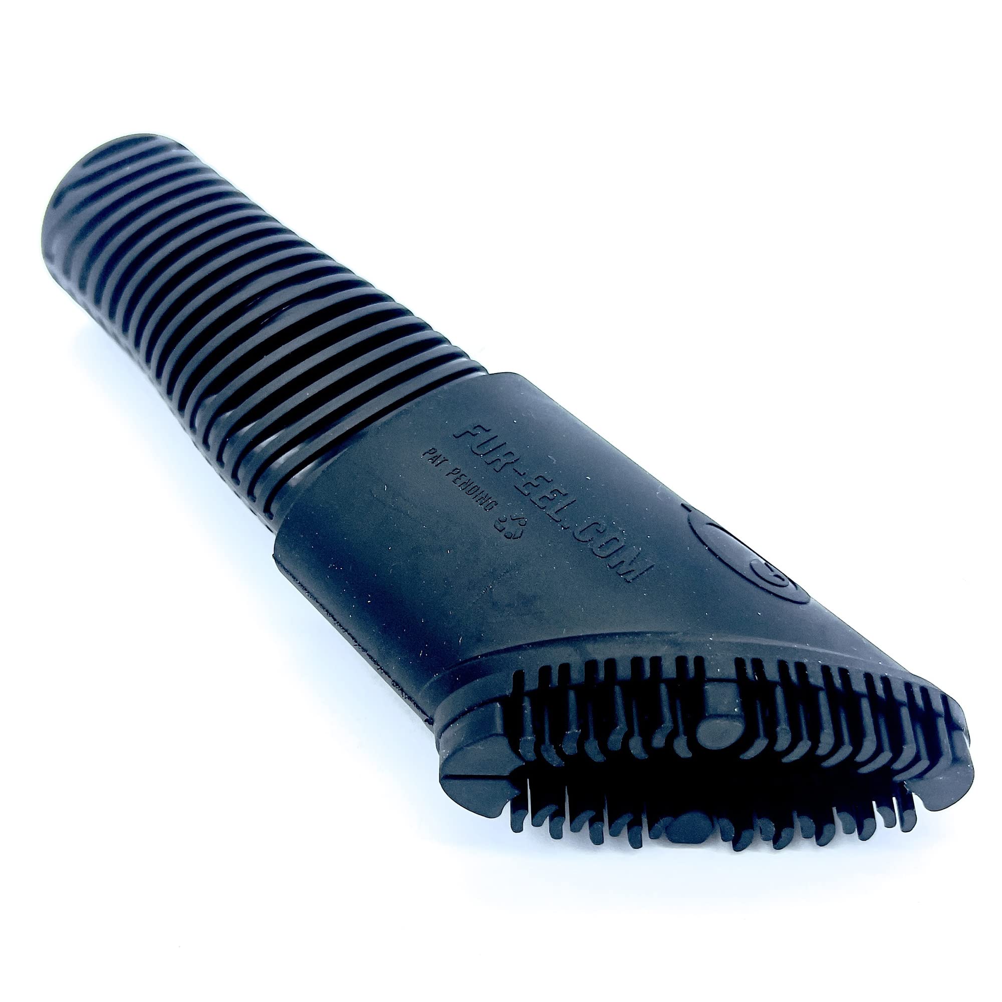 Buff Brite Fur Remover Pro II with vacuum attachment aiding quick cleanup