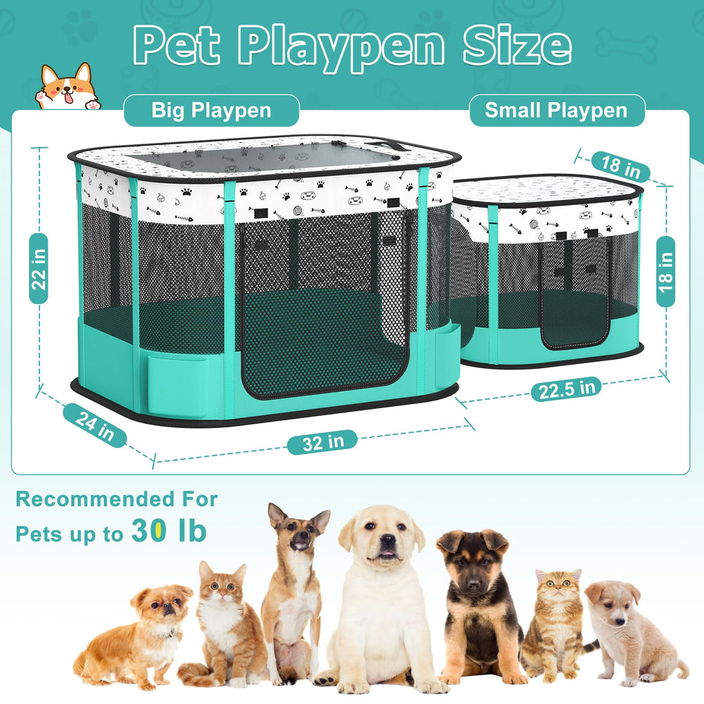 BUFOR cat playpen two-areas design for feeding and resting