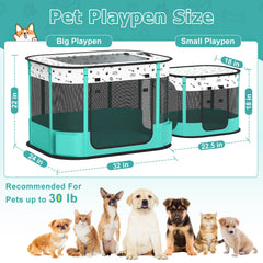 BUFOR cat playpen two-areas design for feeding and resting