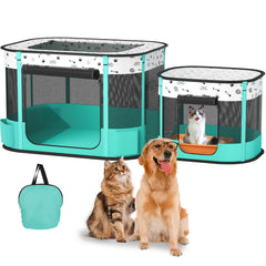 BUFOR portable cat playpen folded case for easy storage and travel