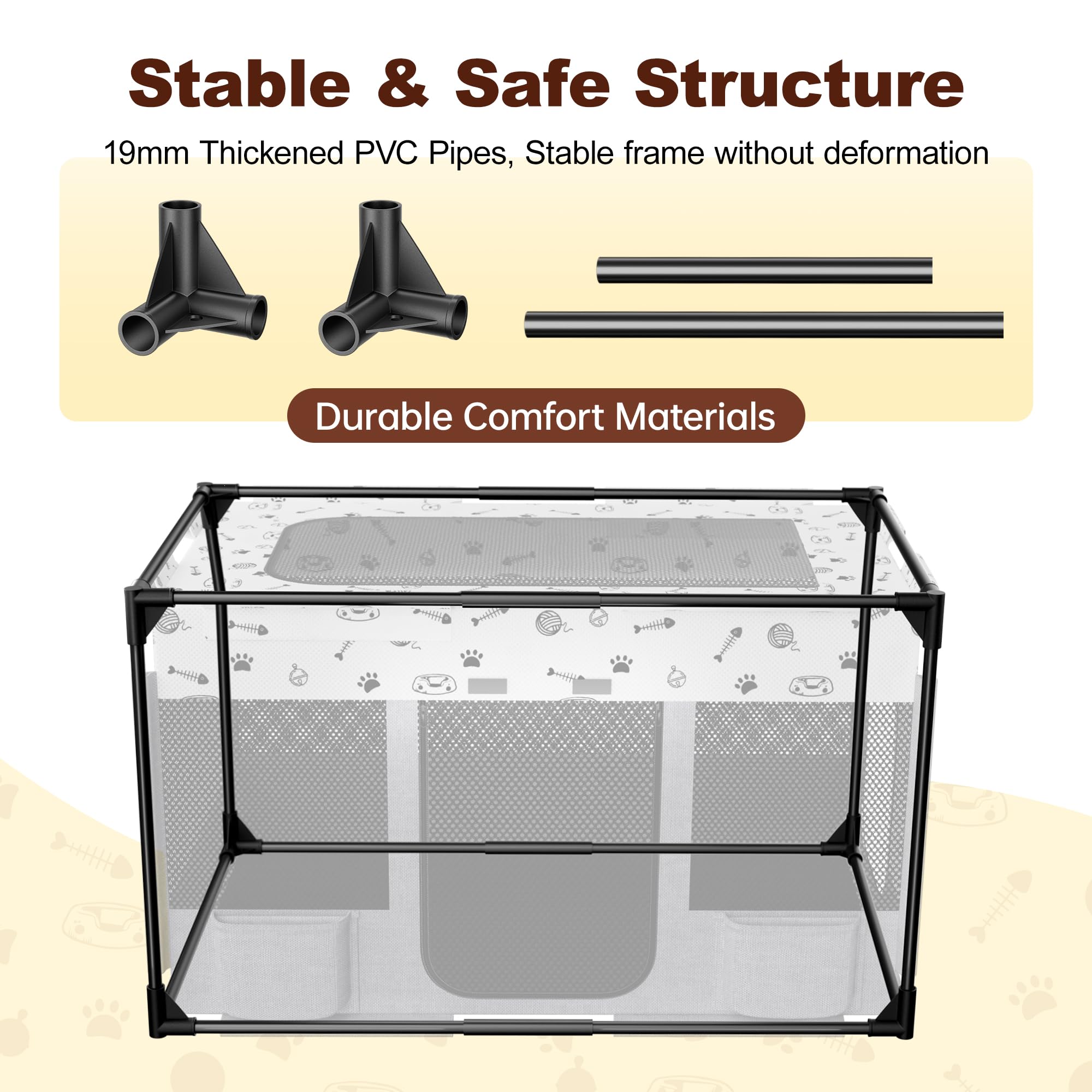 BUFOR folded playpen demonstrates compact storage when not in use.