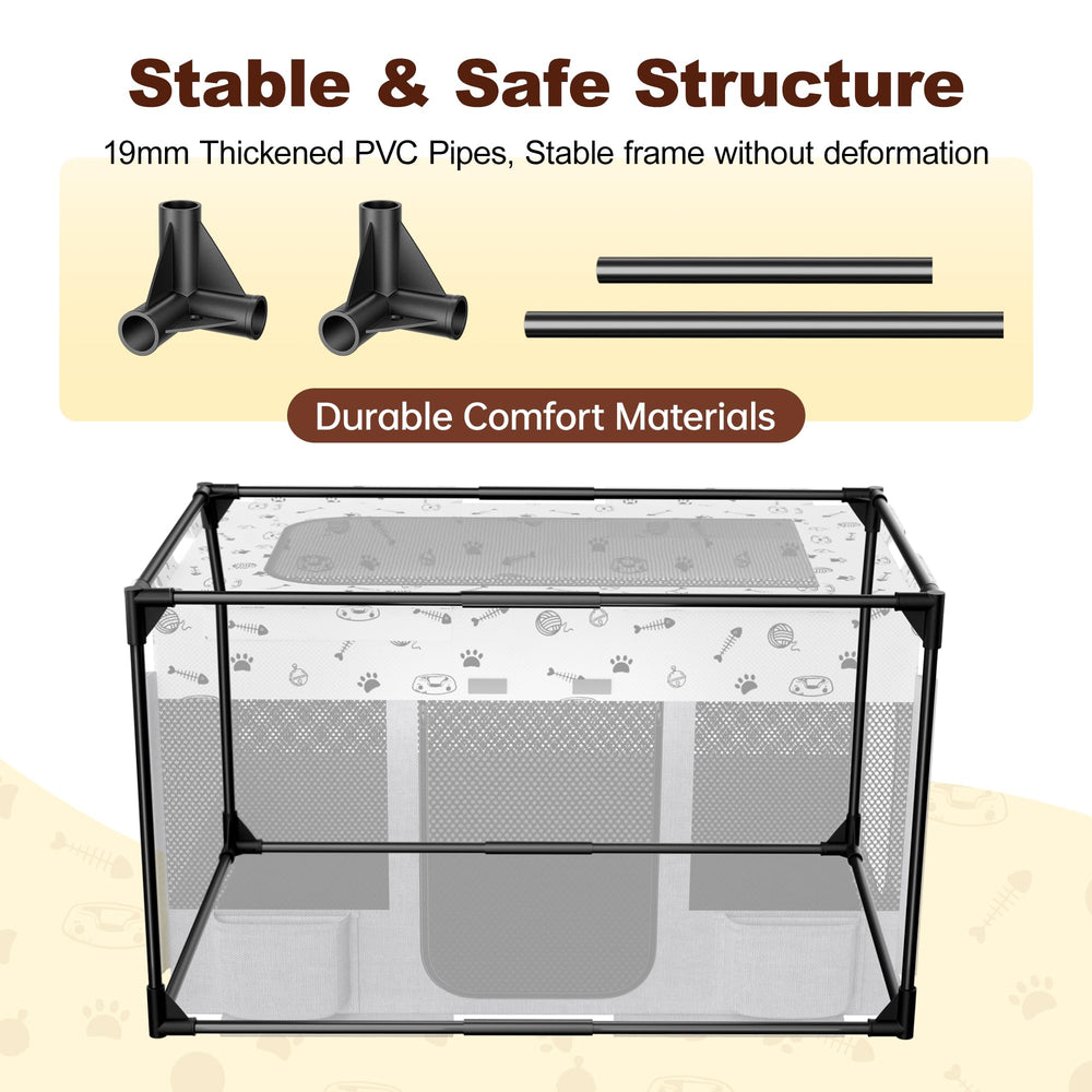 BUFOR folded playpen demonstrates compact storage when not in use.