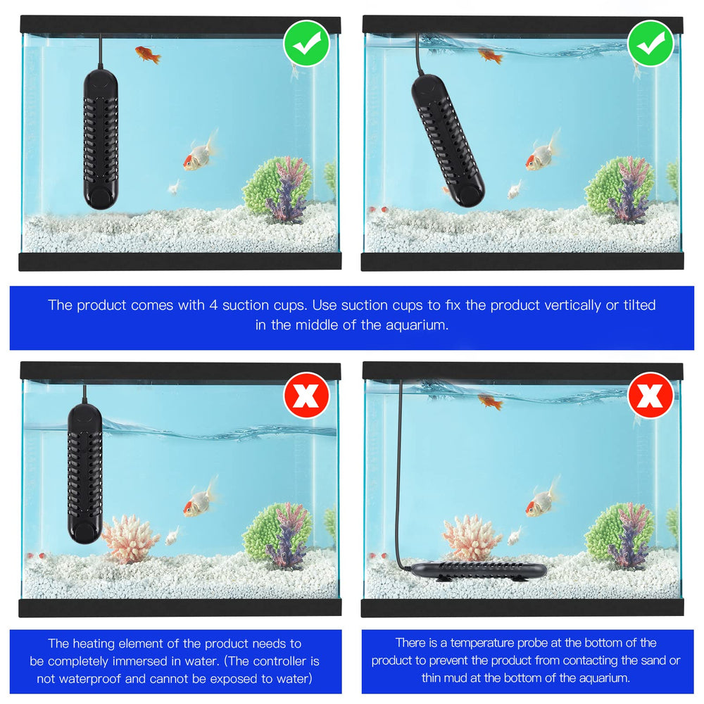 Buinto PID-controlled thermostat maintains accurate aquarium temperatures.
