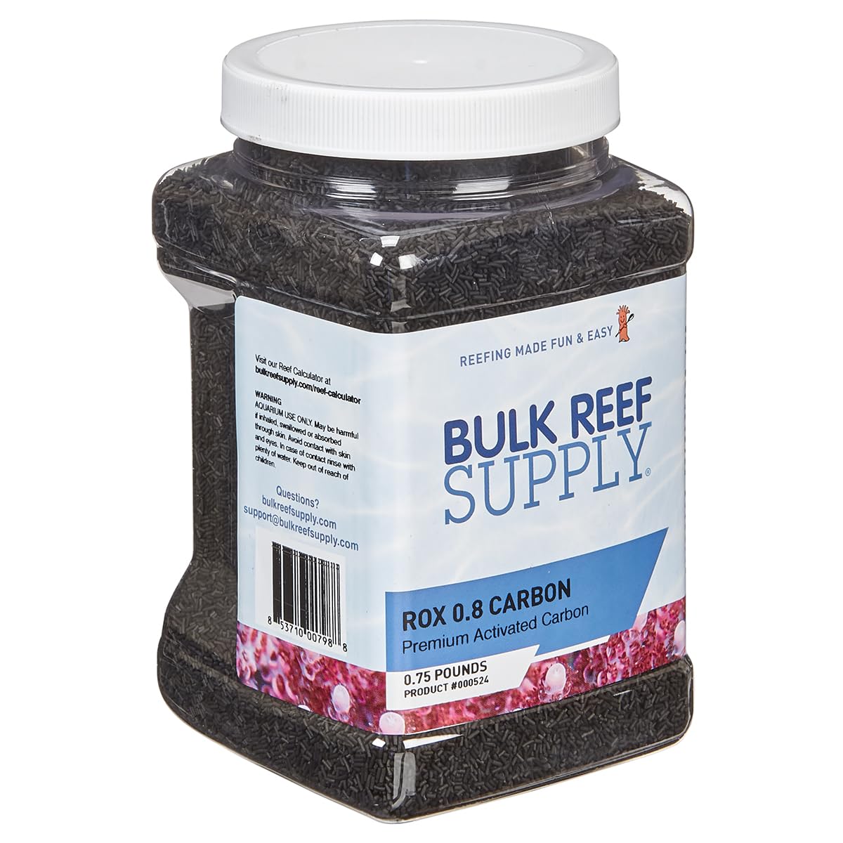 Bulk Reef Supply ROX 0.8 carbon rinsing shows low-dust, easy-to-rinse media.
