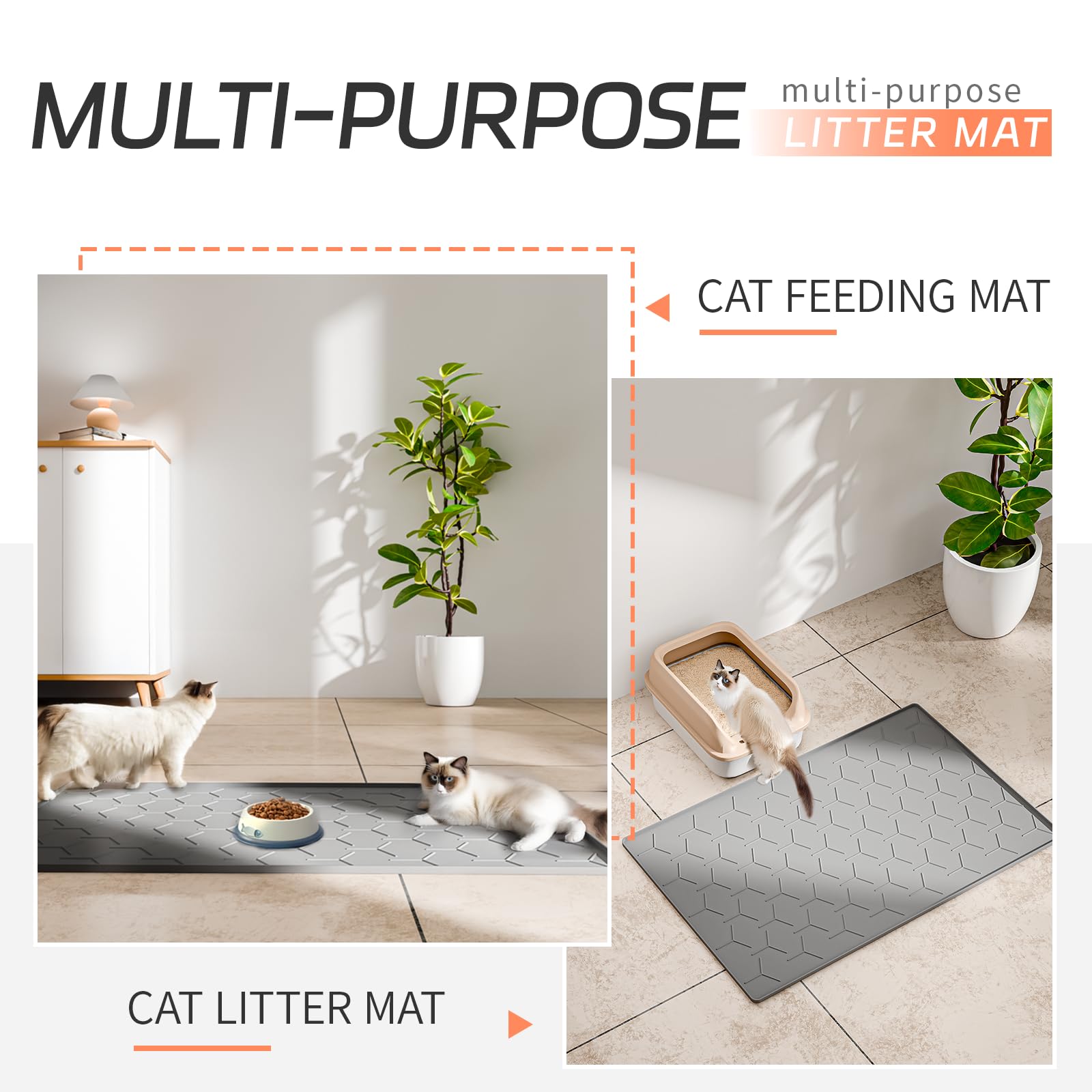 Bulkniu large mat with litter demonstrates efficient tracking reduction and cleanup