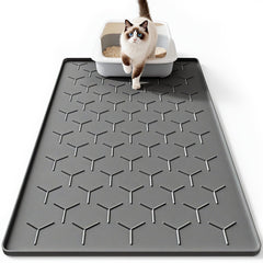 Bulkniu Litter Mat wide view shows large 22x34 coverage for litter control.