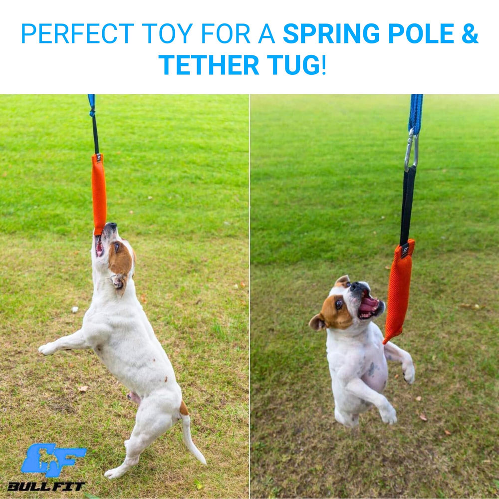Bull Fit K9 bite tug toy uses soft bite-suit material for safe training.