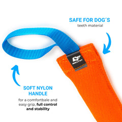 Bull Fit K9 bite tug toy with strong handles for controlled tug-of-war.