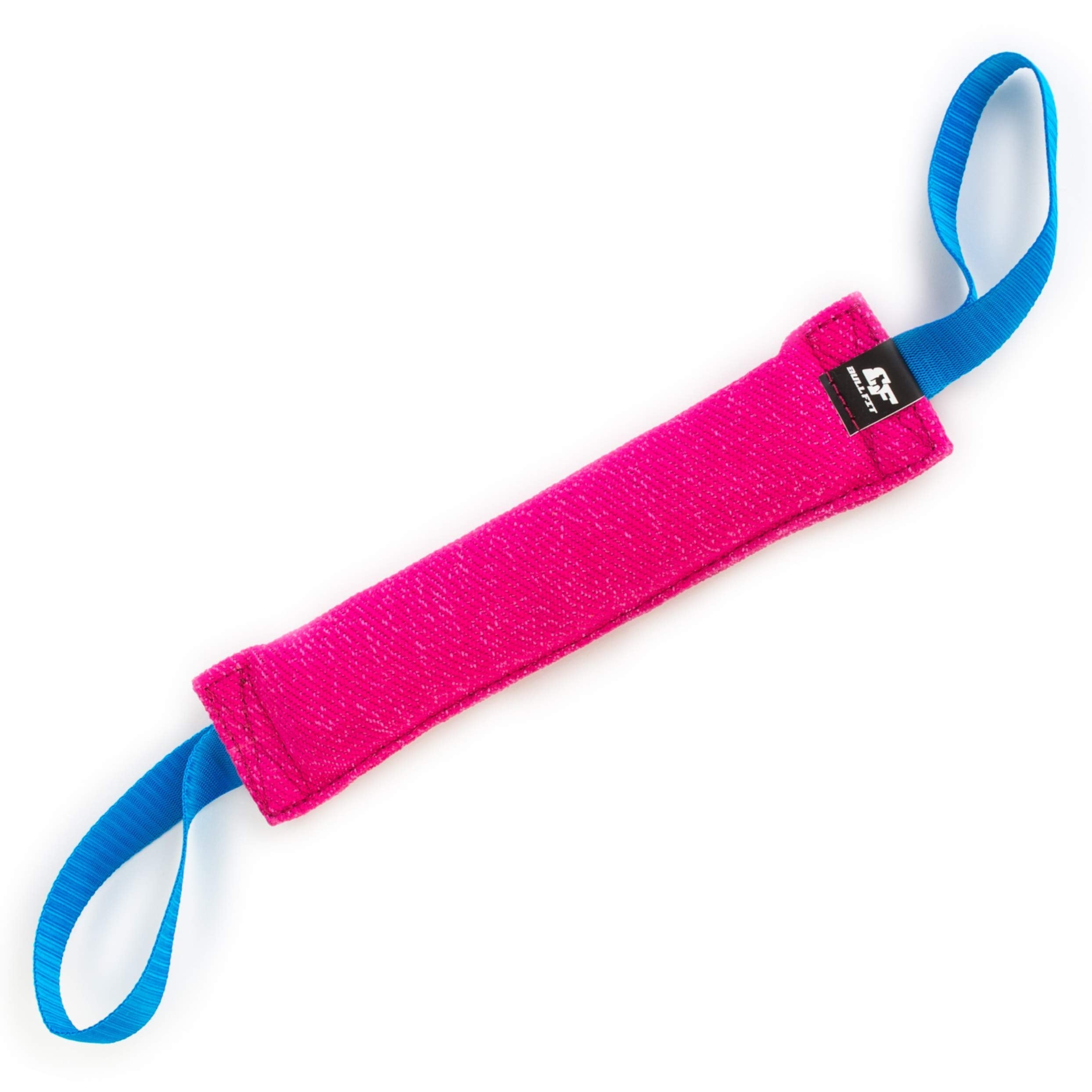 Bull Fit K9 bite tug toy with two handles for interactive play and training.