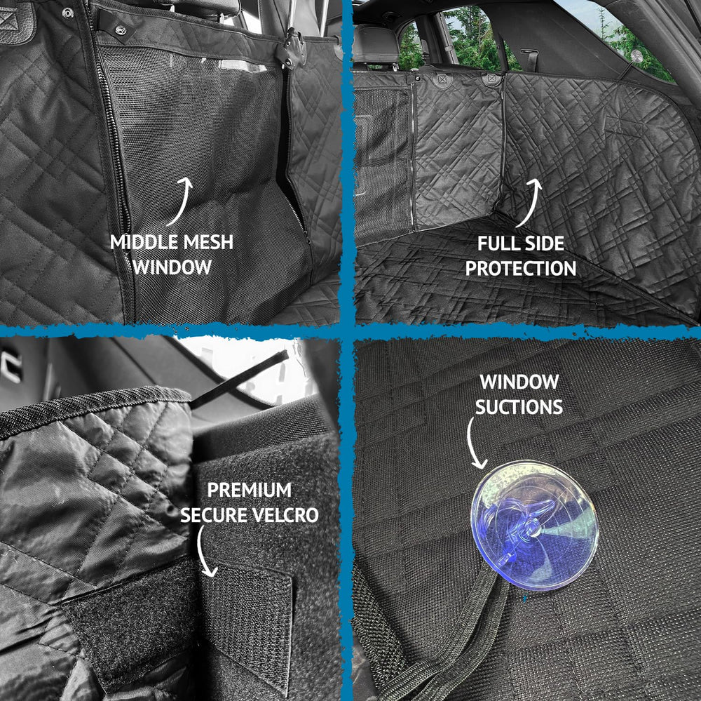 Bulldogology Cargo Liner mesh window provides ventilation during trips