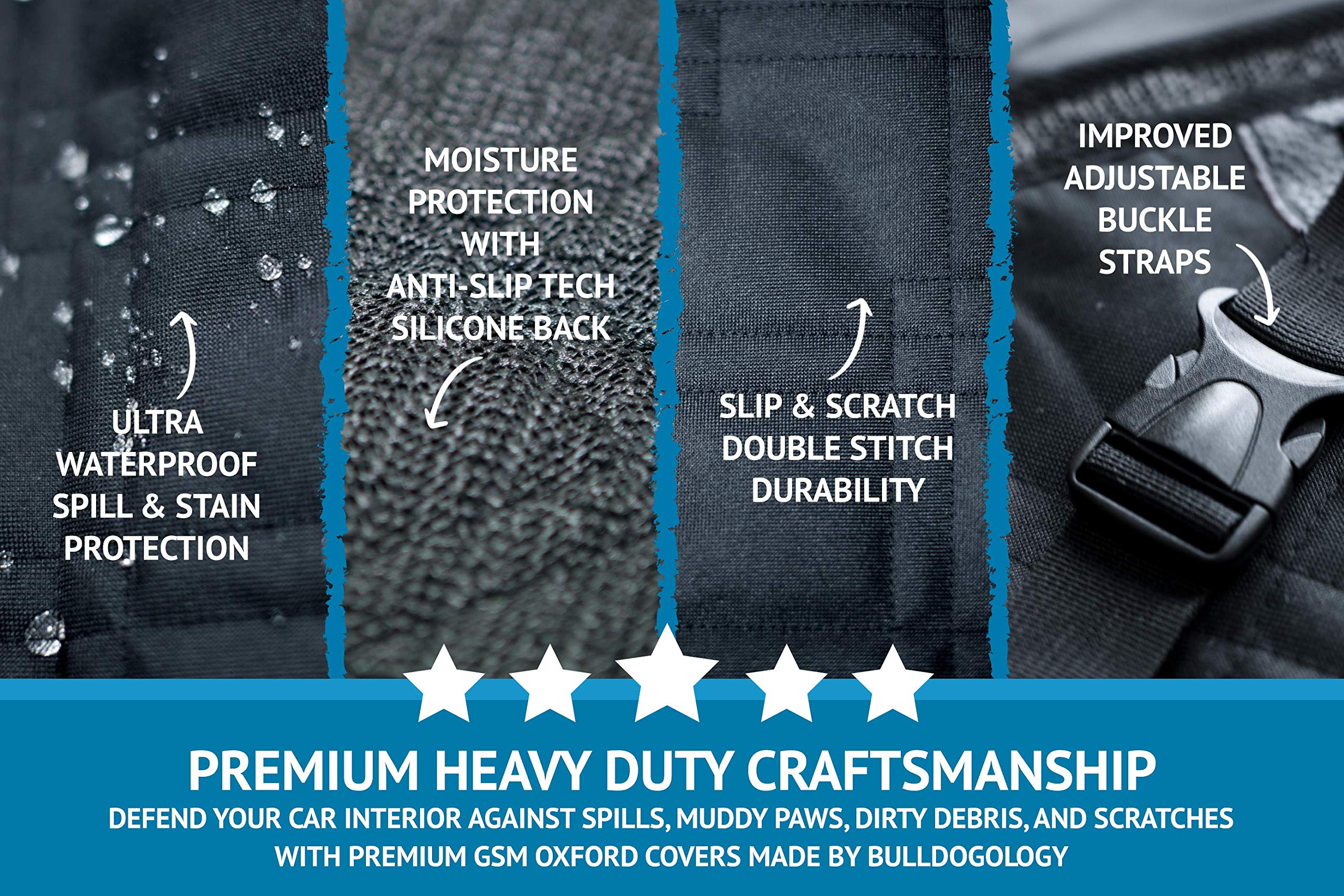Bulldogology cargo liner crafted from 600D Oxford fabric for durability