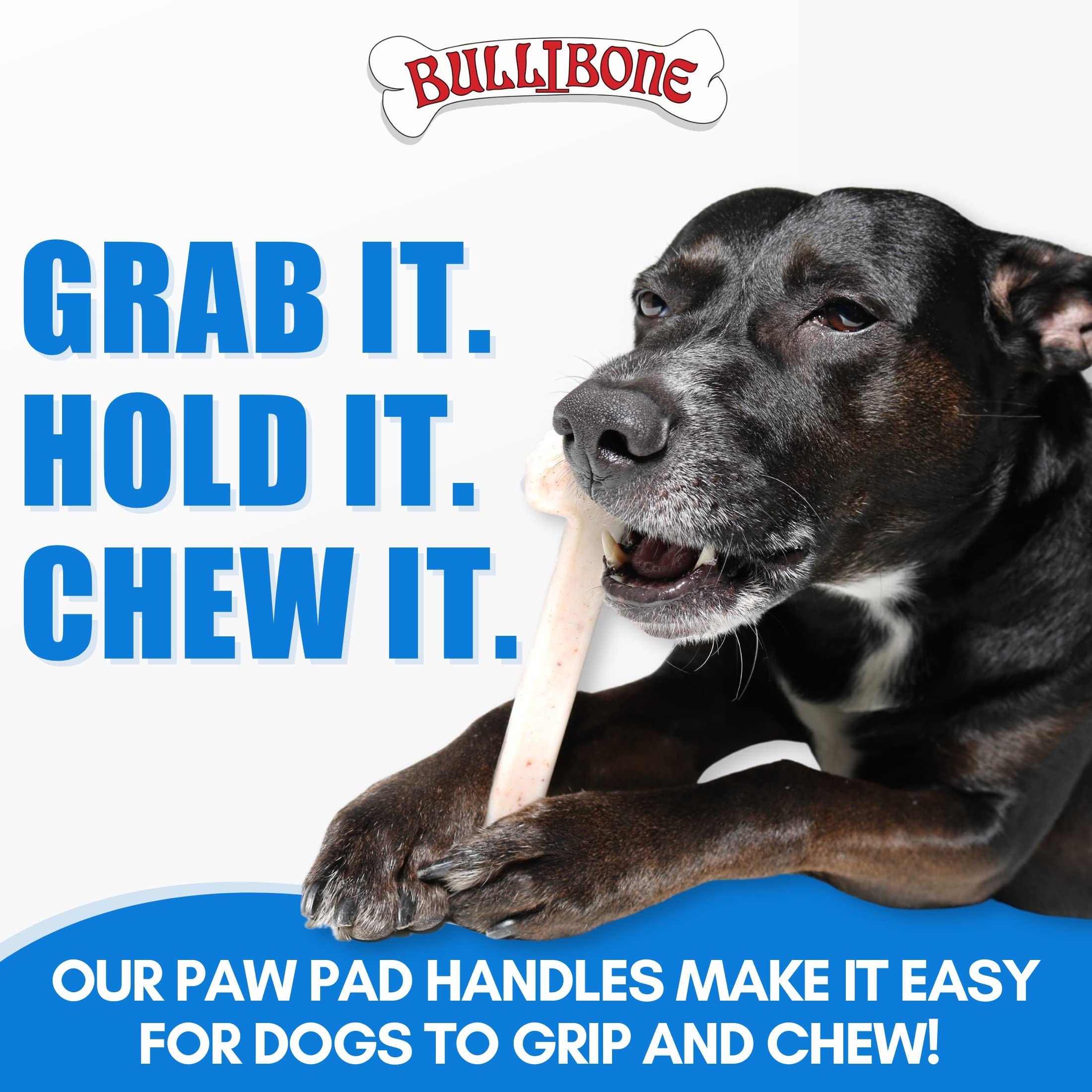 Bullibone bacon flavor permeates the bone for lasting taste during chews