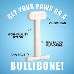 Bullibone ergonomic design with easy-grip base aids paw and jaw handling