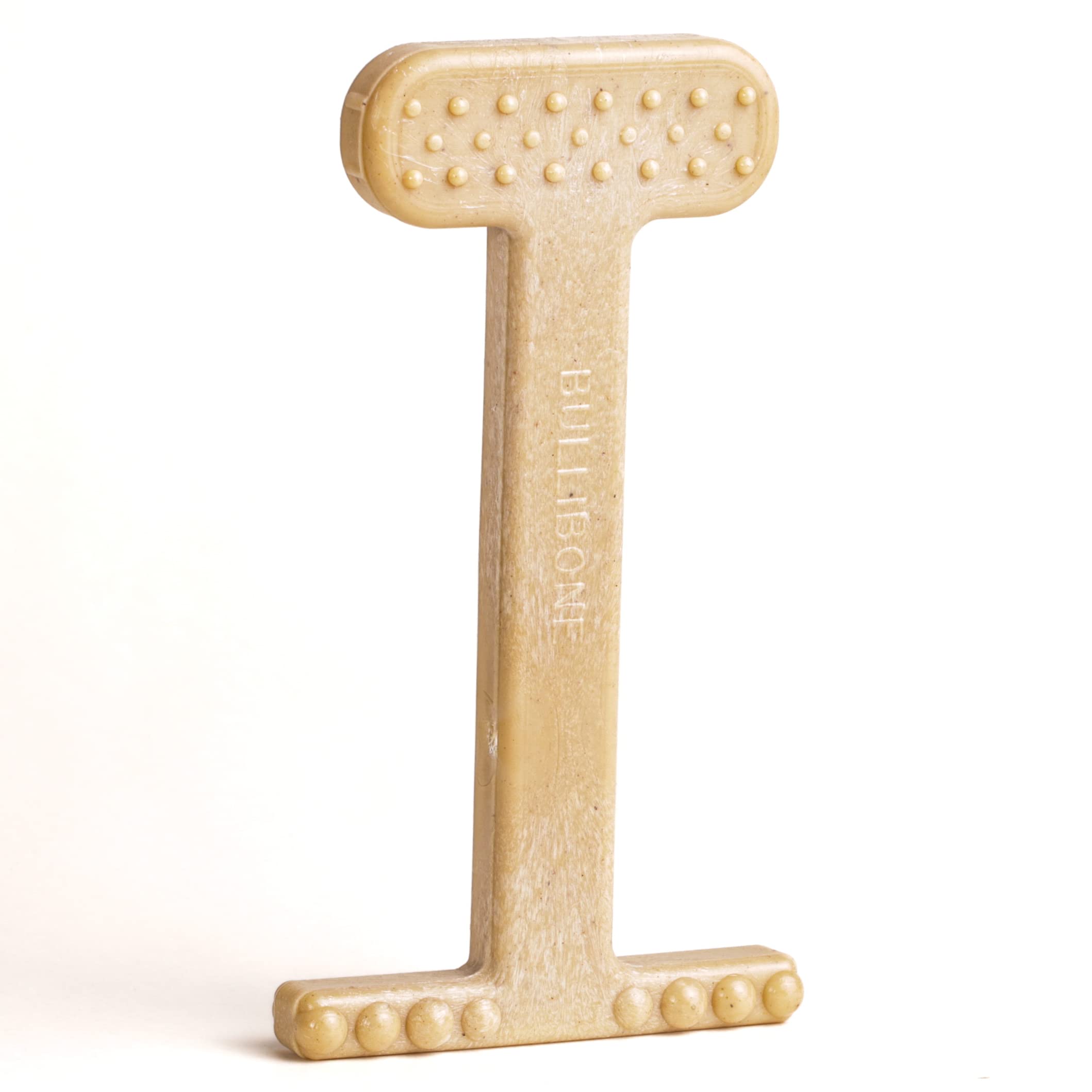Bullibone nylon dog chew with textured surface for improved dental hygiene.