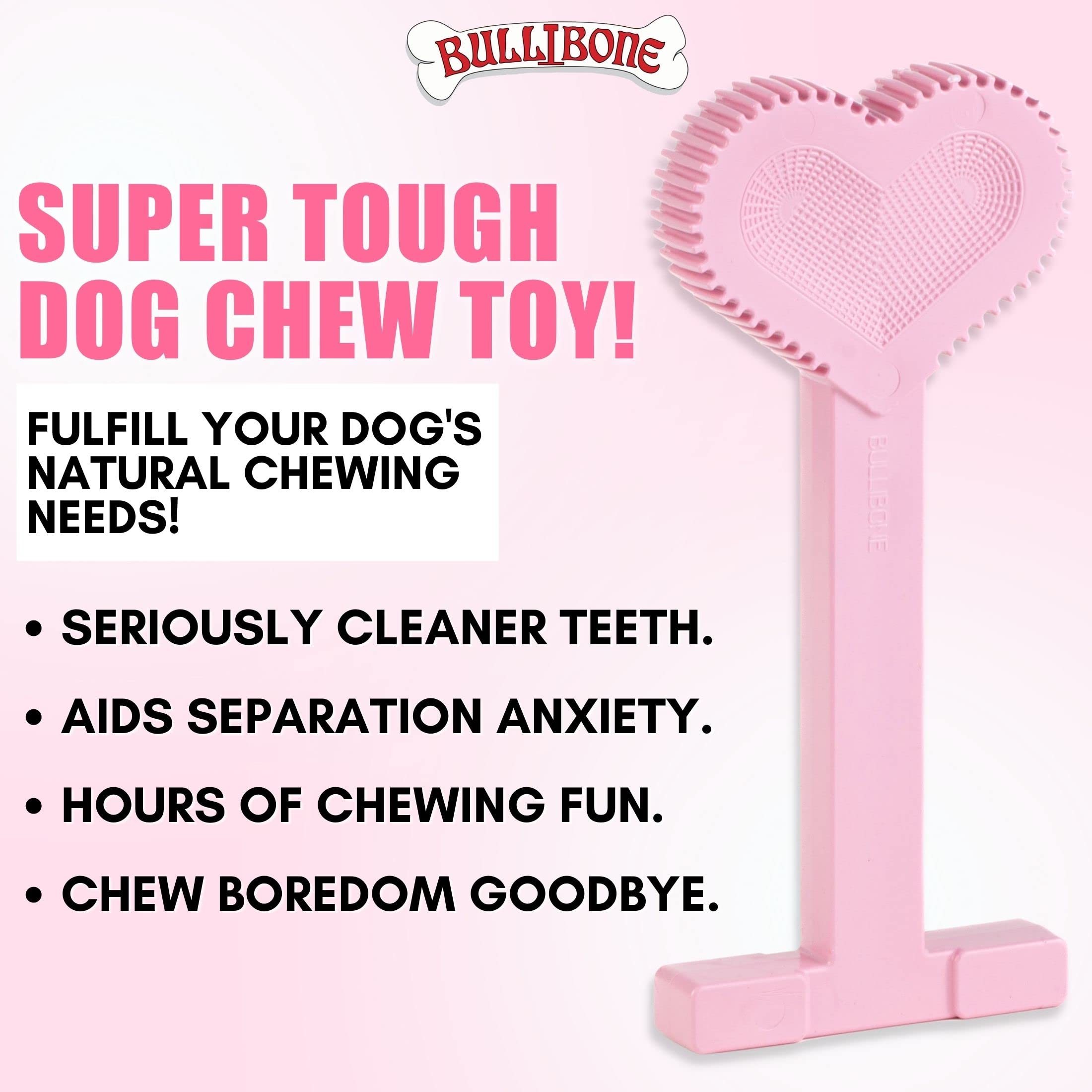 Bullibone nylon dog chew toy close-up shows rugged durability for tough chewers.