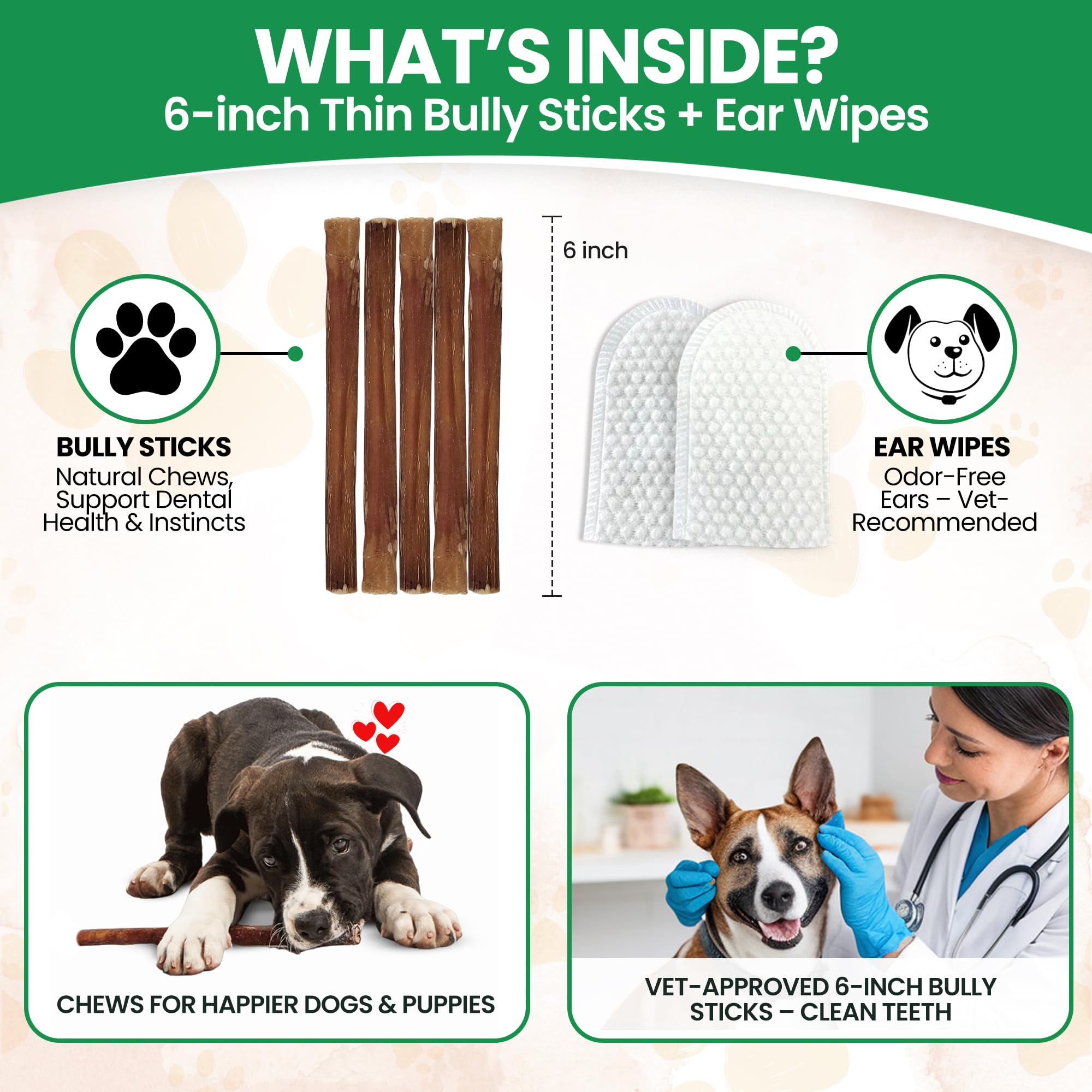 Bully Bark Naturals odor-free beef pizzle snack close-up, safe and digestible chew