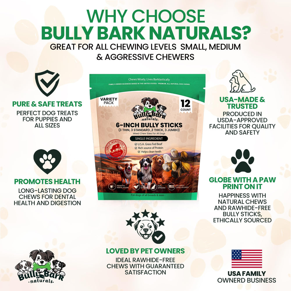 Bully Bark Naturals family-friendly chews image suits small to large dogs' routines.