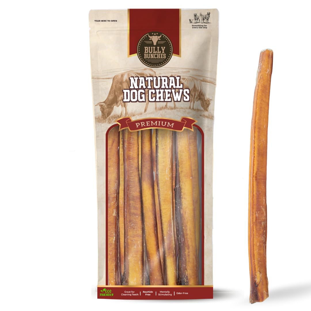 Bully Bunches 12-inch odour-free bully stick for long-lasting chewing sessions