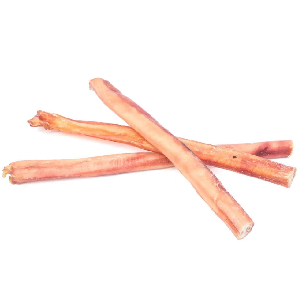 Bully Bunches size fits medium to large dogs enjoying a long chew