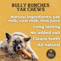 Bully Bunches Himalayan-origin yak chews — ethically sourced from the mountains.