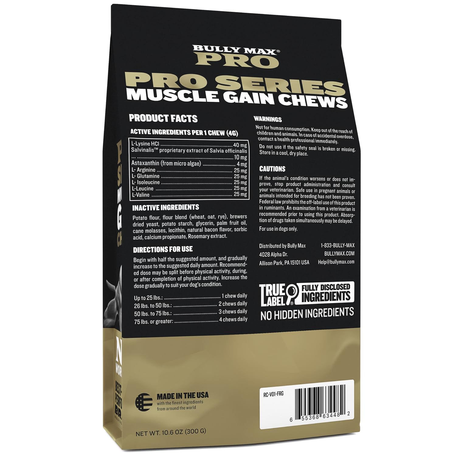 Bully Max muscle chew tray serve shows tasty chews fueling workouts and daily activity.