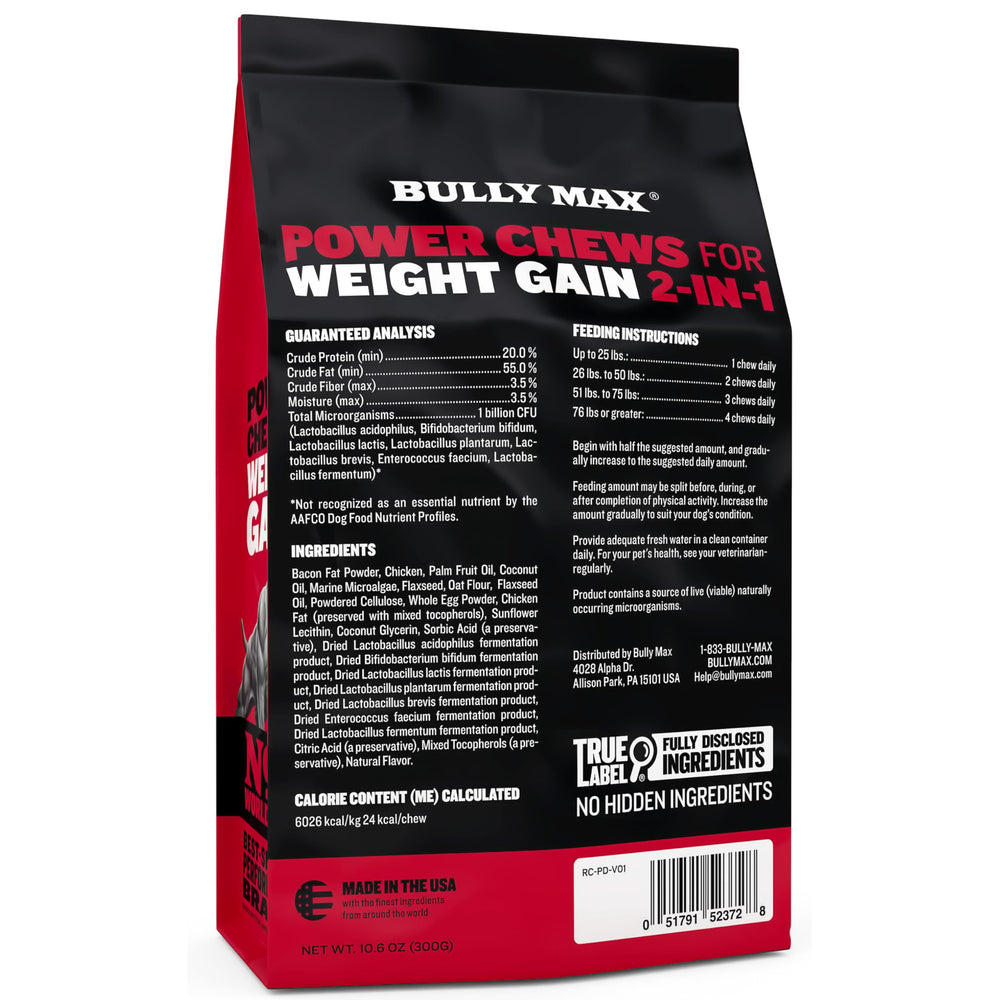 Product label showing 1,500 calories per bag for boosting energy