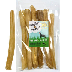 BULLYSTICKS & MORE 12-inch beef collagen rolls offer a no-hide chew for dogs.