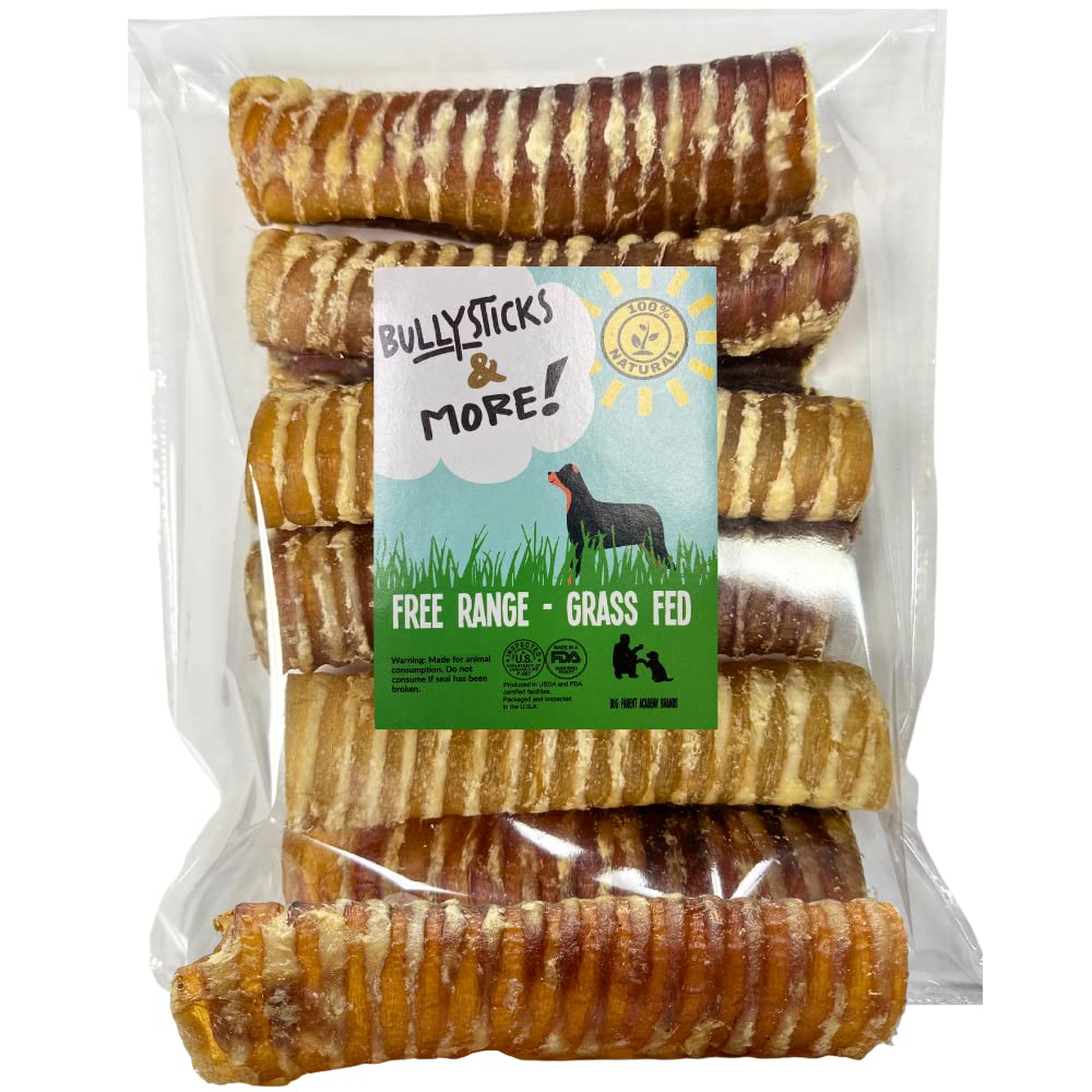 BULLYSTICKS & MORE 6in beef trachea packaging closeup for long lasting dog chew