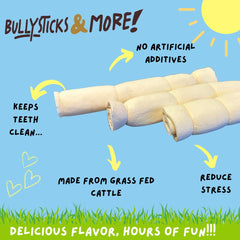 BULLYSTICKS & MORE Beef Cheek Rolls in bowl; ideal for training rewards