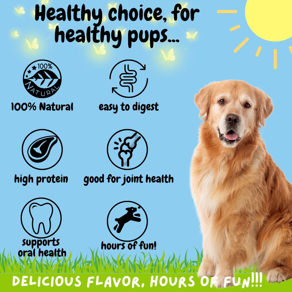 Bullysticks & More free-raised grass-fed label signals quality ingredients.