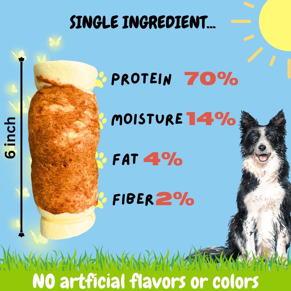 BULLYSTICKS & MORE beef cheek rolls ingredients—naturally containing glucosamine and chondroitin for joints.