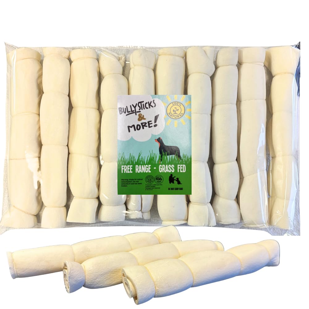 BULLYSTICKS & MORE Beef Cheek Rolls pack shot; protein-rich dog chews