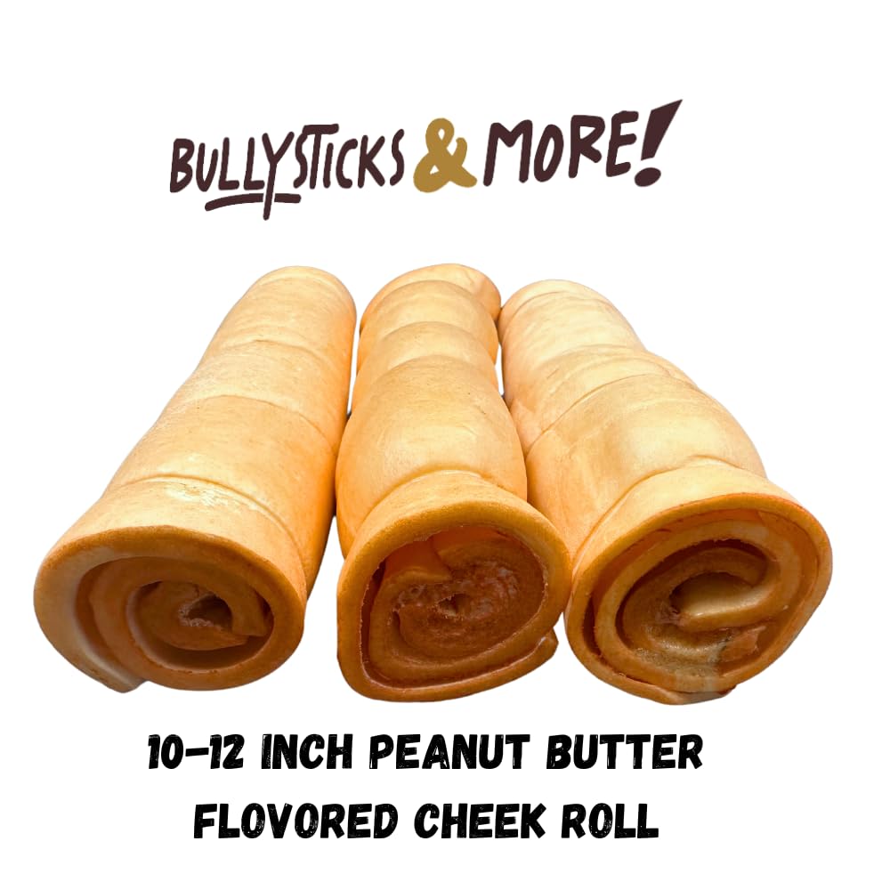 BULLYSTICKS & MORE Beef Cheek Rolls ingredients closeup highlights beef as a single-ingredient option.