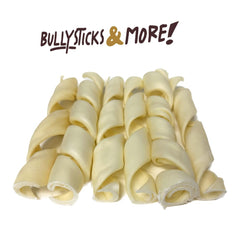 BULLYSTICKS & MORE beef cheek springs closeup texture – natural lean chew