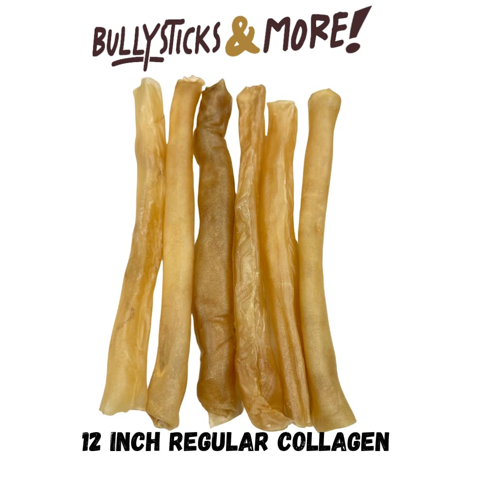 BULLYSTICKS & MORE regular-size beef collagen rolls image highlights high-protein daily snack.