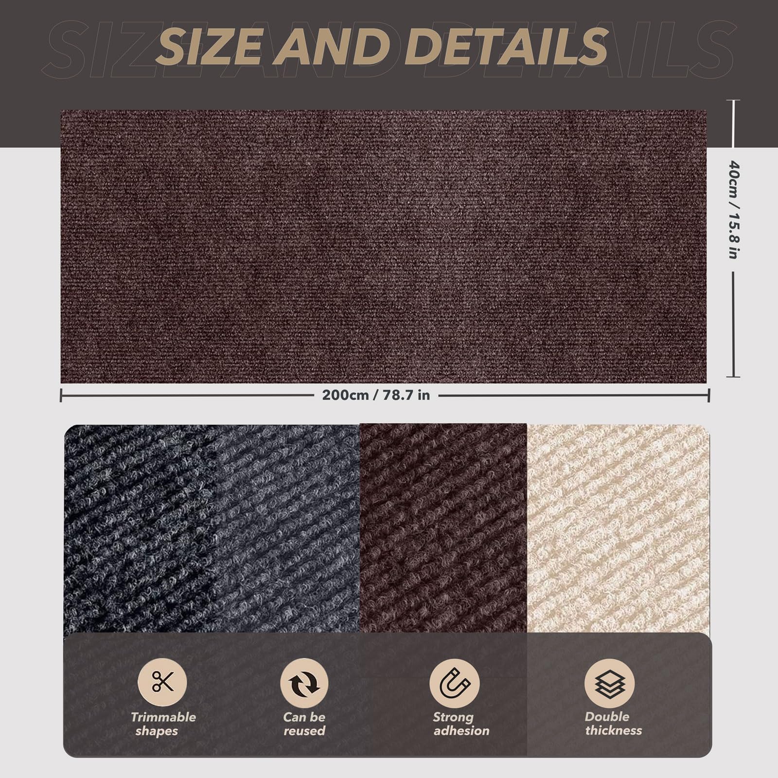 BumaiGo cat-scratching-mat 0-2-inch-thick provides durable scratching surface
