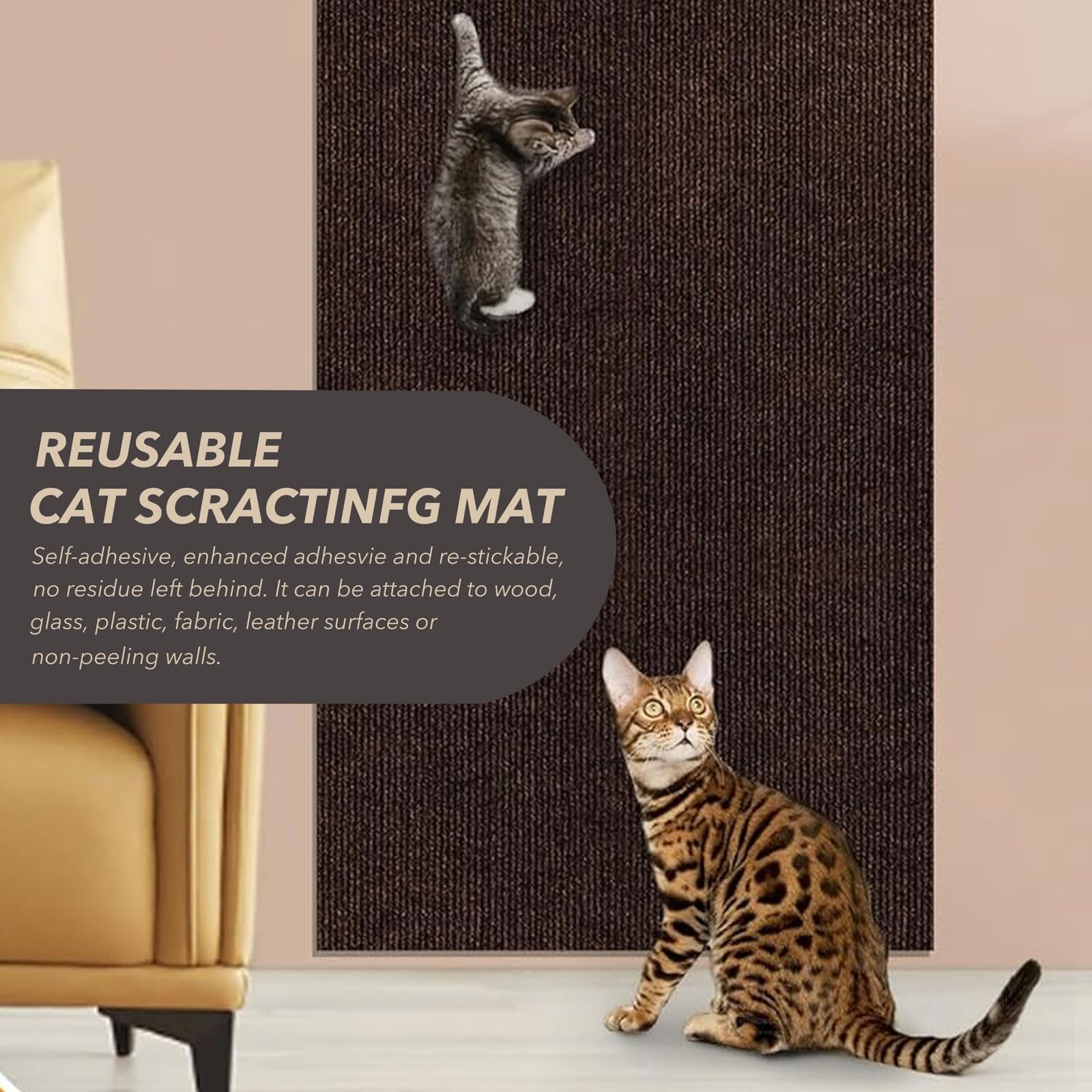 BumaiGo cat-scratching-mat scratch-resistant-surface helps protect furniture
