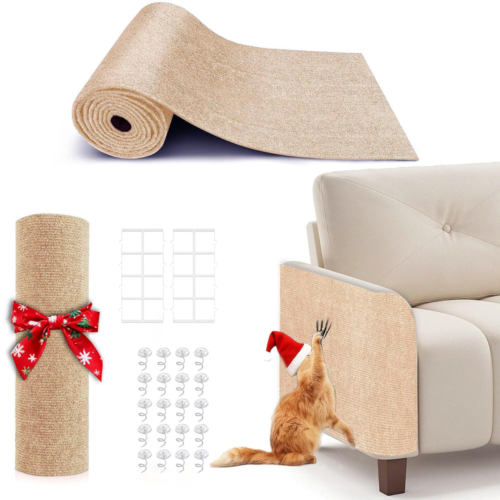 BumaiGo cat scratching mat large-coverage on sofas and walls.