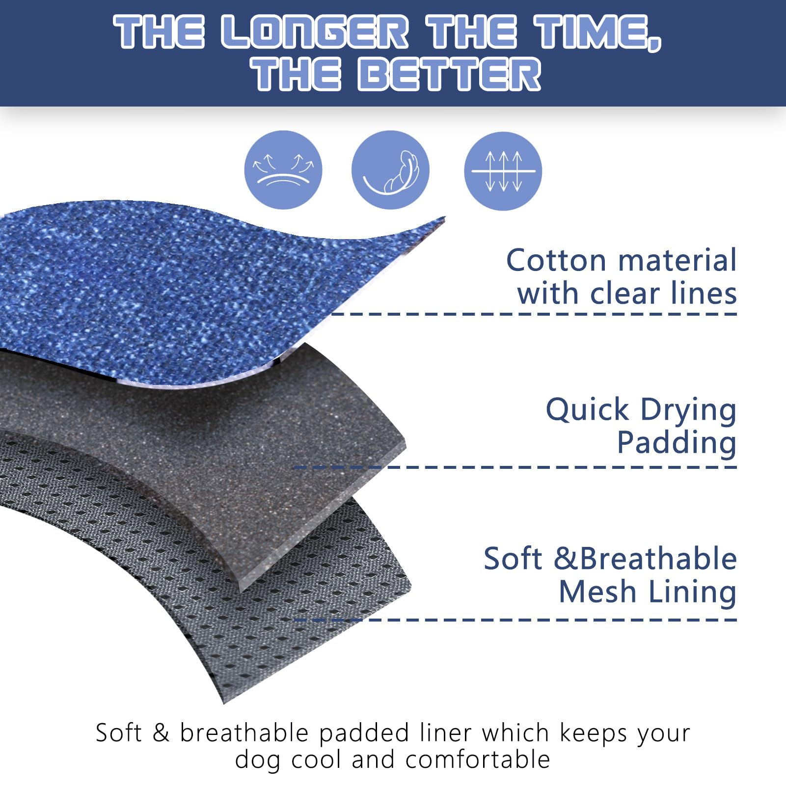 BUMBIN reflective strip denim blue XL night-walk view improves visibility for safer outings.