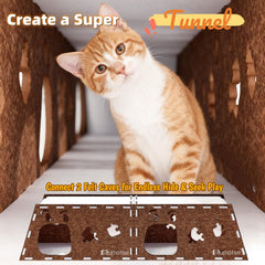 Bumotse cat-tunnel-playhouse-interior offers curious cats a private crawl-and-pounce space.