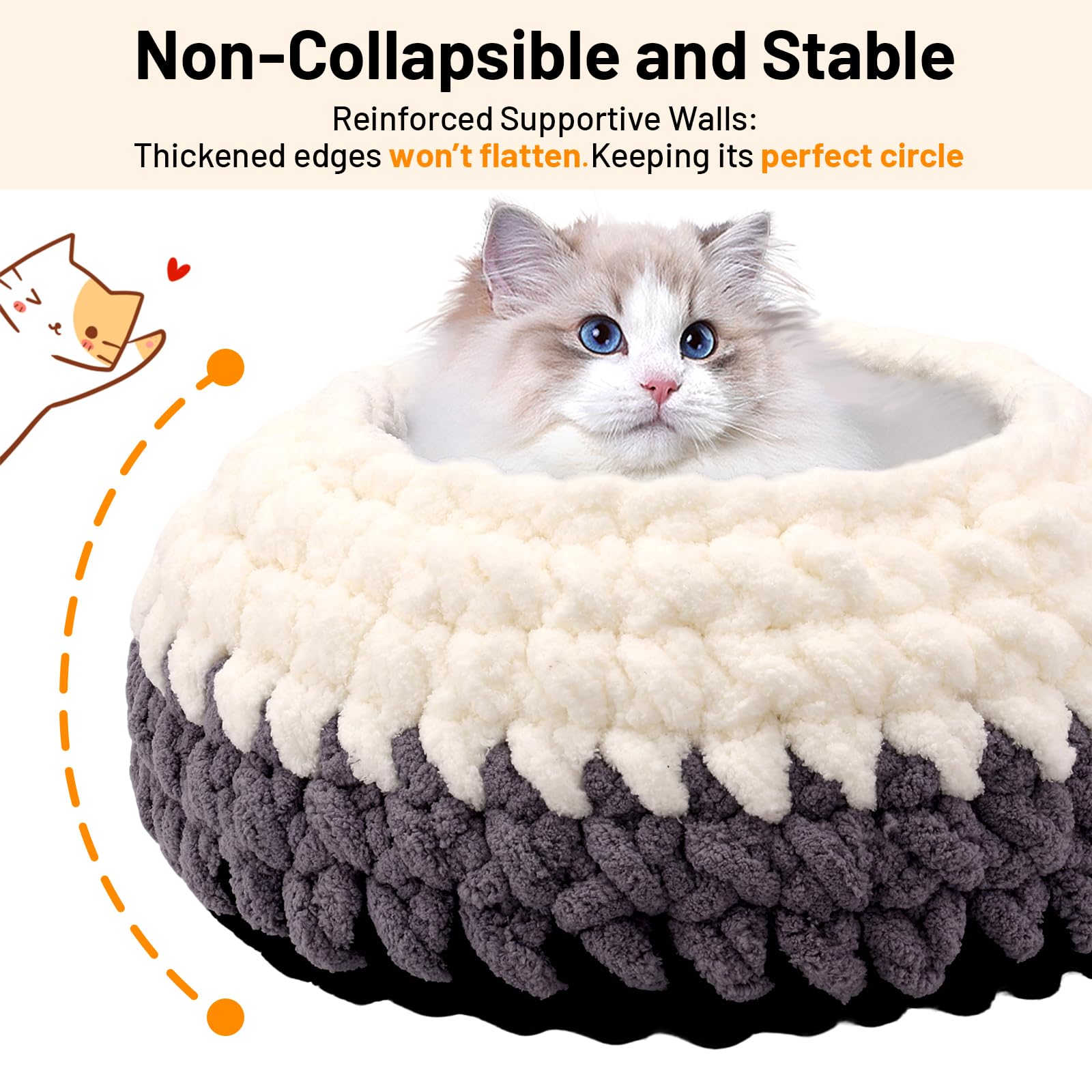 BUMUBI Rondo cat nest narrow entrance for curled-up cats